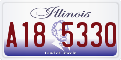 IL license plate A185330