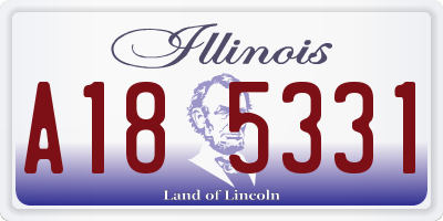 IL license plate A185331