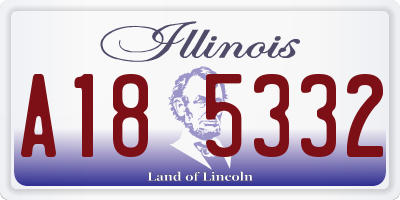 IL license plate A185332