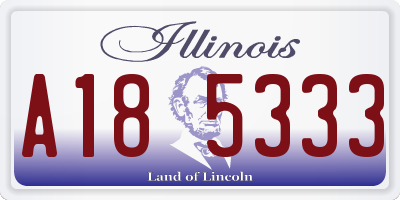 IL license plate A185333