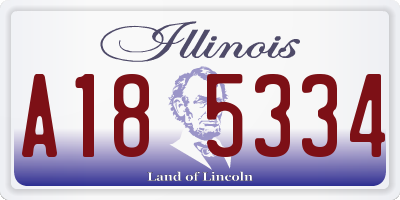 IL license plate A185334