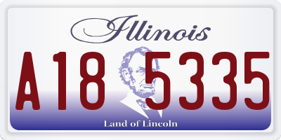 IL license plate A185335