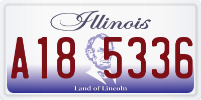 IL license plate A185336