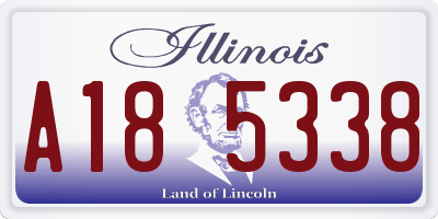 IL license plate A185338