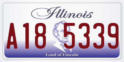 IL license plate A185339