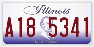 IL license plate A185341