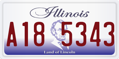 IL license plate A185343
