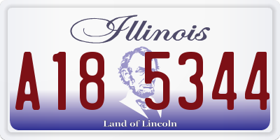 IL license plate A185344
