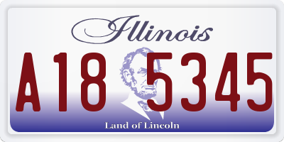 IL license plate A185345