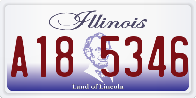 IL license plate A185346