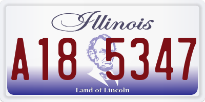IL license plate A185347