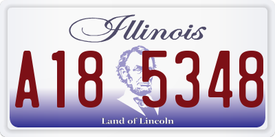 IL license plate A185348