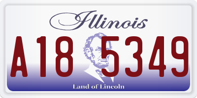 IL license plate A185349