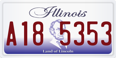 IL license plate A185353