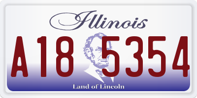 IL license plate A185354