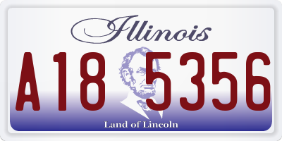 IL license plate A185356