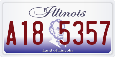 IL license plate A185357