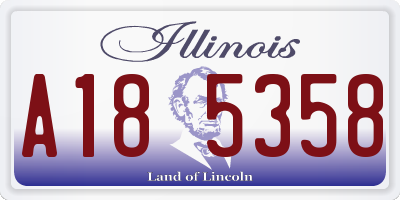 IL license plate A185358