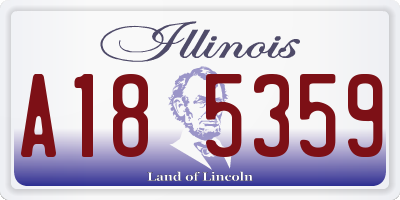 IL license plate A185359