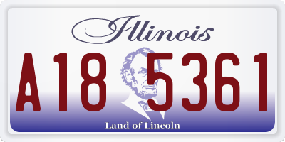 IL license plate A185361
