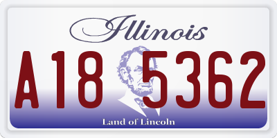 IL license plate A185362