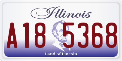 IL license plate A185368