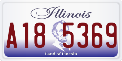 IL license plate A185369