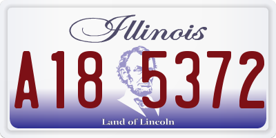 IL license plate A185372