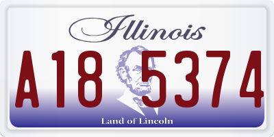 IL license plate A185374