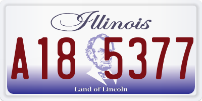 IL license plate A185377