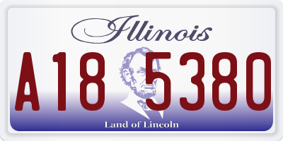 IL license plate A185380