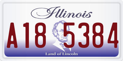 IL license plate A185384