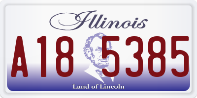 IL license plate A185385