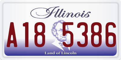 IL license plate A185386