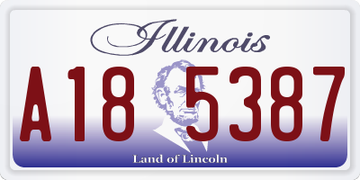 IL license plate A185387
