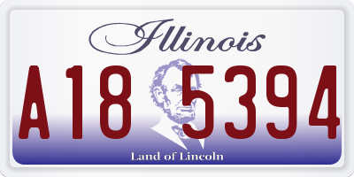 IL license plate A185394