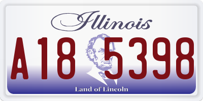IL license plate A185398