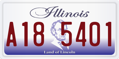 IL license plate A185401