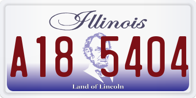 IL license plate A185404