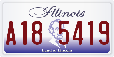 IL license plate A185419