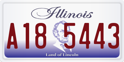 IL license plate A185443