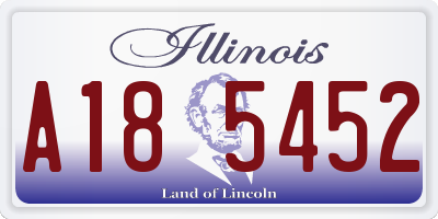 IL license plate A185452