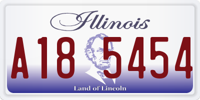 IL license plate A185454