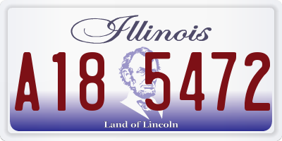 IL license plate A185472