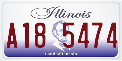 IL license plate A185474