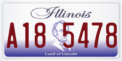 IL license plate A185478