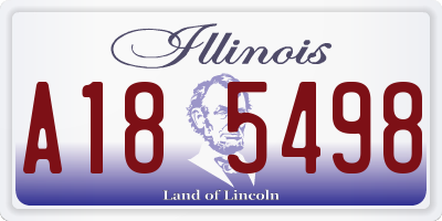 IL license plate A185498