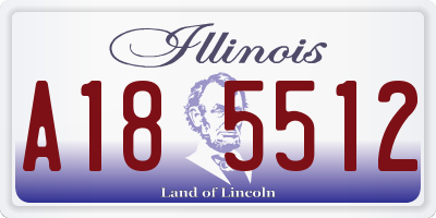 IL license plate A185512
