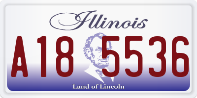 IL license plate A185536