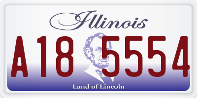 IL license plate A185554